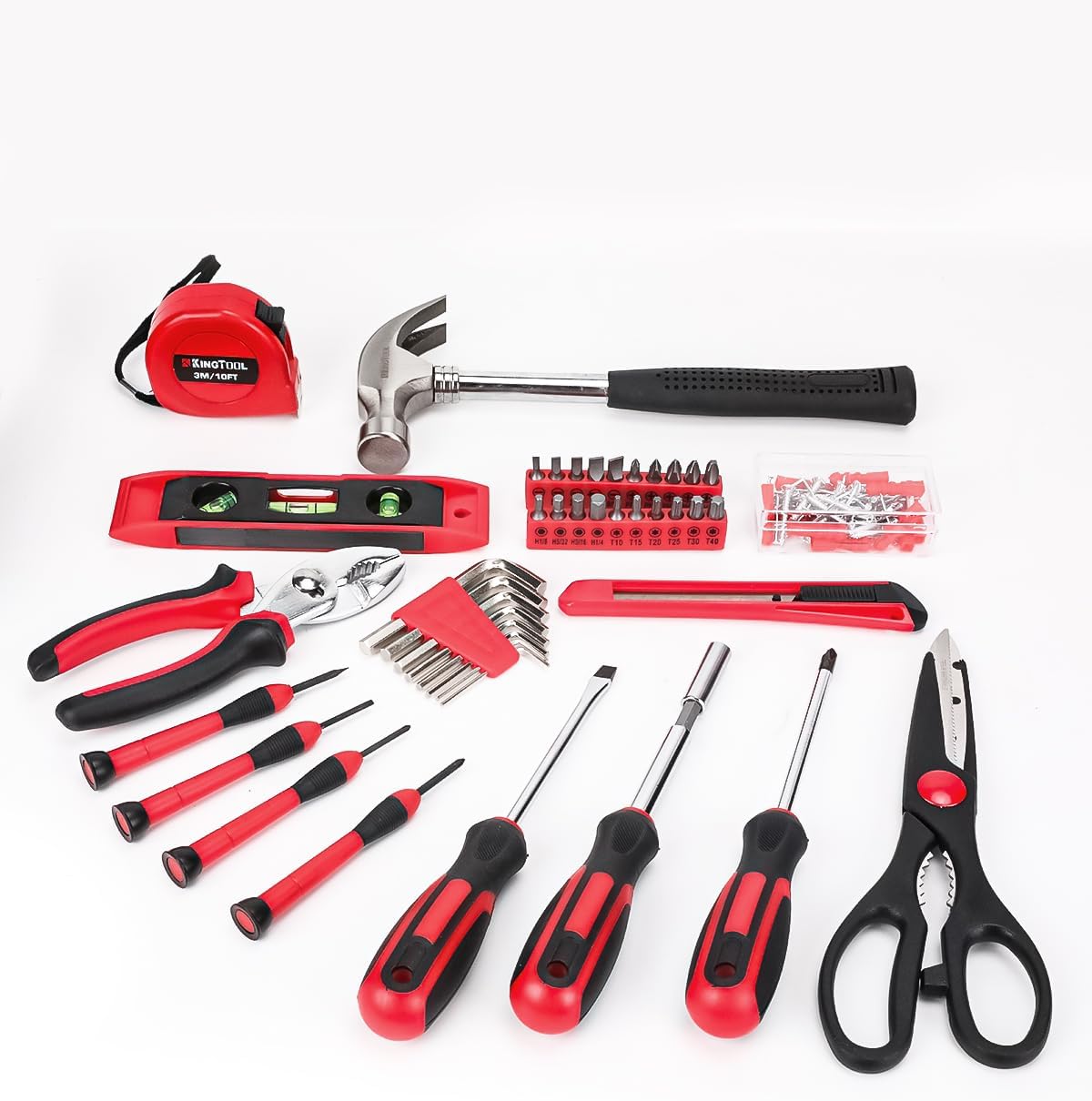 KingTool 325 Piece Home Repair Tool Kit, General Home/Auto Repair Tool Set, Toolbox Storage Case with Drawer, General Household Tool Kit - Perfect for Homeowner, Diyer, Handyman