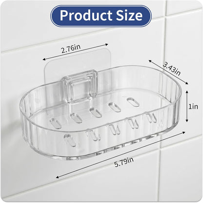 Shower Caddy Compatible with Kitsch Shampoo – Self-Draining Shampoo Bar Holder & Shower Shelves for Conditioner Bars & Soap – Wall Mount or Free-Standing Organizer (2 Pack)