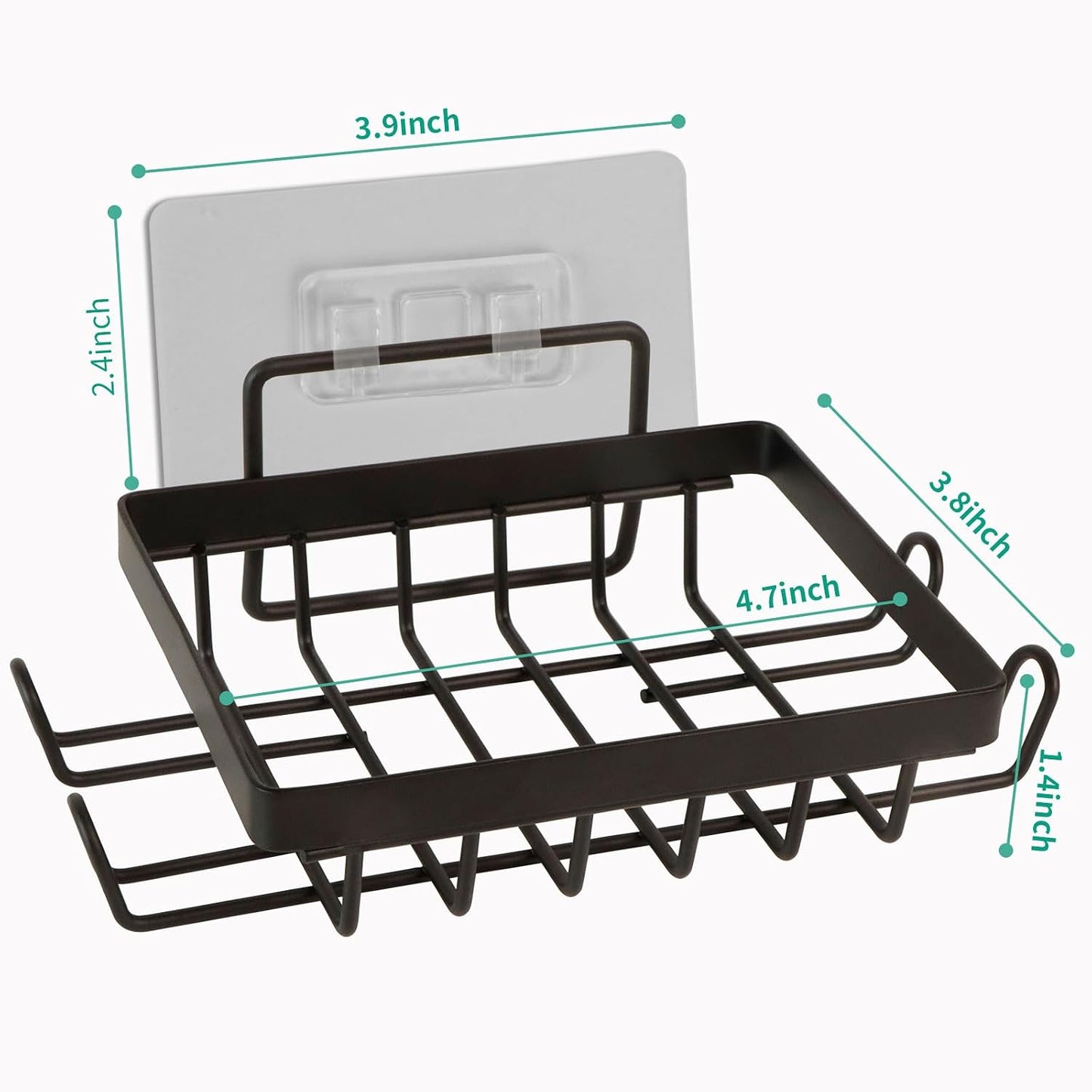 Carrie Joe Soap Holder Self Draining Soap Dish Razor Holder for Shower Wall Not Punched Easy Clean Bar Soap Holder Fit for Bathroom, Kitchen Sink