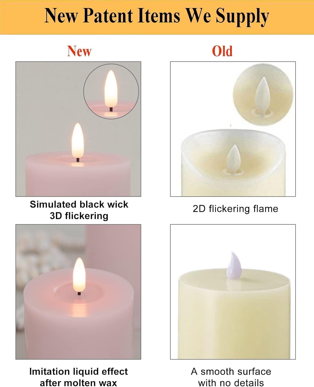 ANGELLOONG Flickering Flameless Candles, Realistic Battery Operated Candles with Remote and Timer, Set of 3 LED Candles for Room Fall Home Wedding Decor Centerpieces Table Party Valentines Decorations