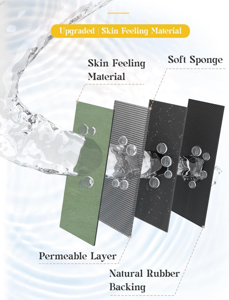 MontVoo -Bath Mat-Rubber Backing Non SlipThin Bathroom Rugs Fit Under Door- Quick Dry Absorbent Faux Suede Surface Grey Bathroom Floor Mats-Shower Rug for in Front of Bathtub Shower Gray 16x24