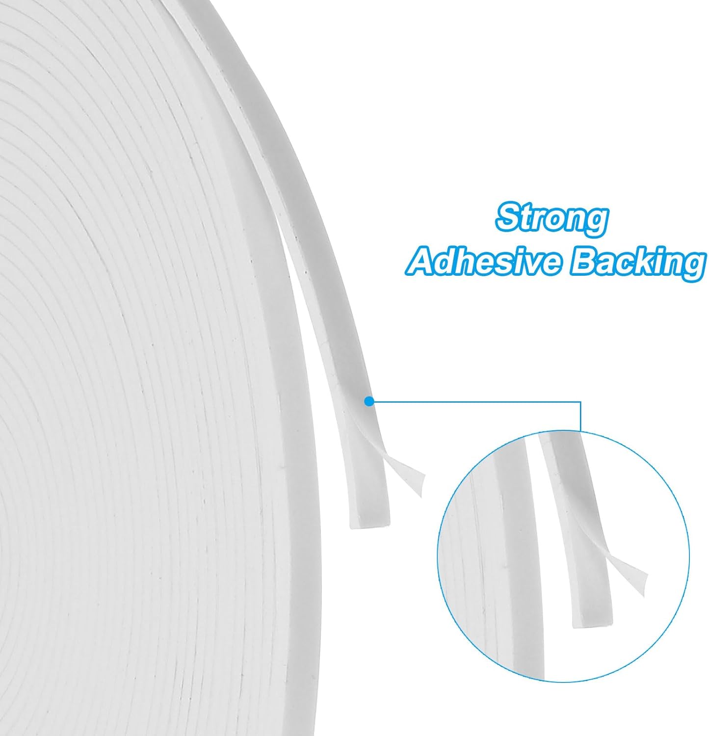 PATIKIL Weather Stripping Door Seal Strip, 3/8 Inch x 1/4 Inch x 32 Ft Self Adhesive Soundproof High Density Foam Tape Insulation for Door Window Air Conditioning, White - Colors A