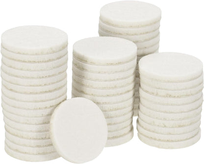 uxcell 32Pcs Non Slip Furniture Pads, 3" Round Self Adhesive Felt Bumpers Noise Reducing Furniture Feet Floor Protector for Chairs Tables Furniture Legs (White 0.2" Thick) - Colors B