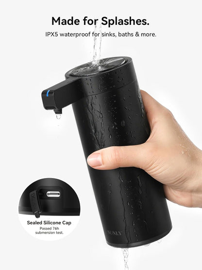 SUNLY Touchless Automatic Soap Dispenser – Clog-Free Pump, 0.2s Fast Sensor, USB-C Rechargeable, Smudge-Resistant Stainless Steel, for Kitchen & Bathroom Soap Dispenser