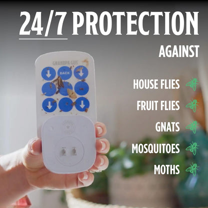 Grandpa Gus’s Indoor Fly Trap Plug-In - UV Light Insect Catcher for Flies, Gnats, Fruit Flies, Mosquitoes & Moths - No Insecticides, Sticky Glue Trap for Kitchen, Garage, Includes 3 Refill Glue Boards