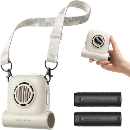 InoKraft Portable Fan Rechargeable for Hiking & Camping, Clip-On Waist Fan with Swappable 4Ah Rechargeable Battery, 49 ft/s Turbo Airflow, Up to 13H+ Runtime