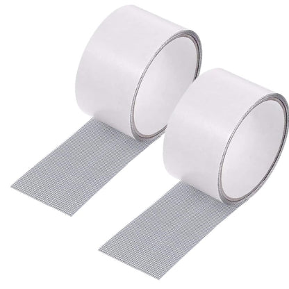SKYPRO Window Mosquito Net Repair Tape Self Adhesive Window Screen Repair Patch Strong Anti-Insect Fly Mesh Broken Holes Repair(2Pcs,Grey)