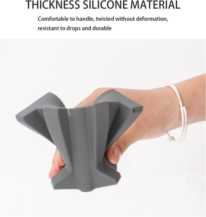 Silicone Soap Dish, Bar Soap Holder for Shower Bathroom, Kitchen, Bathtub, Self Draining Waterfall Drying Tray Keep Soap Bars Dry Clean & Easy Cleaning (Black)