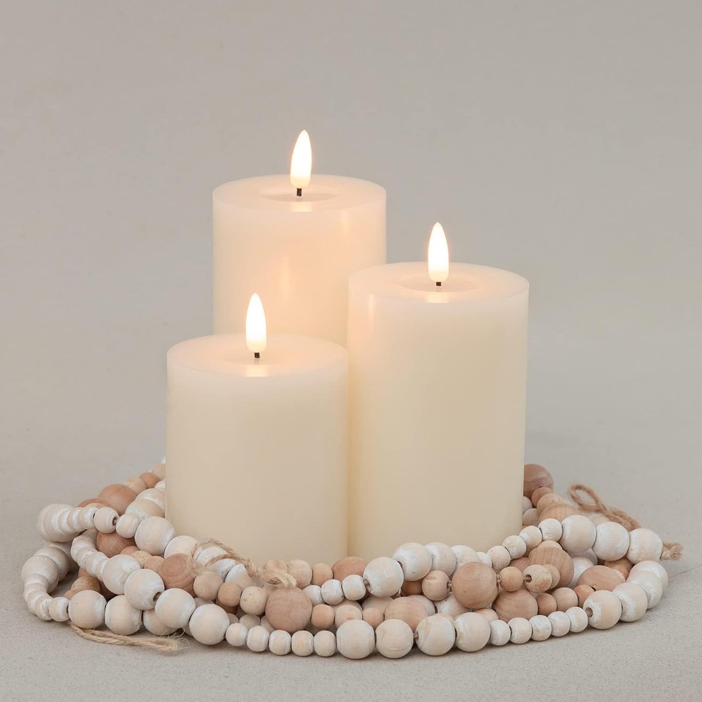 ANGELLOONG Flickering Flameless Candles, Realistic Battery Operated Candles with Remote and Timer, Set of 3 LED Candles for Room Fall Home Wedding Decor Centerpieces Table Party Valentines Decorations