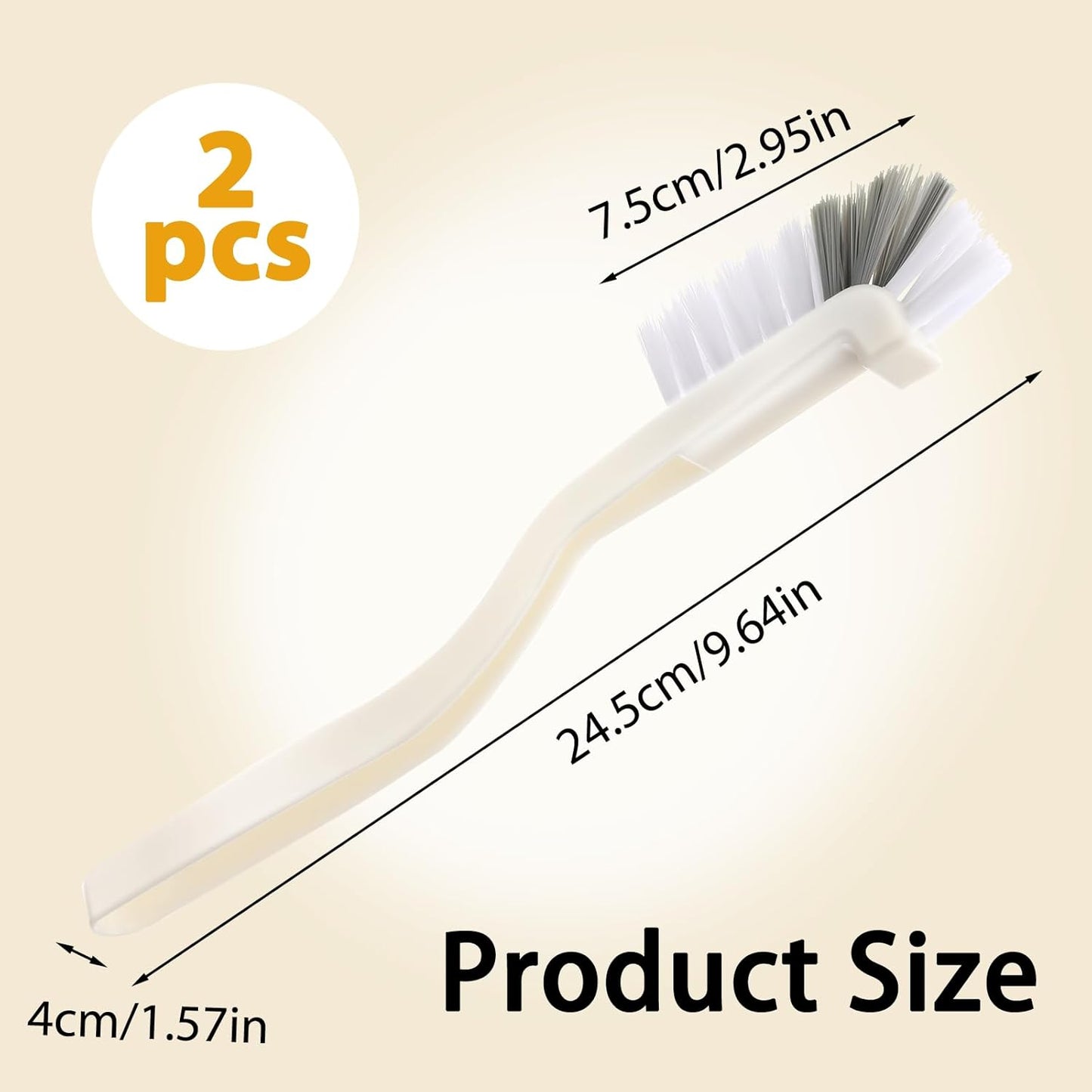 Kitchen Scrub Brush, Angle Cleaning Brush Right Angle Scrub Brushes Cleaning Dish Scrub Brushes for Sink Household Dish Edge Corners Small Space Crevice Cleaning with Stiff Bristles