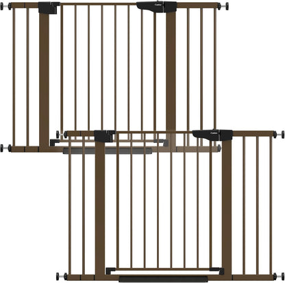 Cumbor 30-46" Baby Gate for Stairs, Mom's Choice Awards Winner-Auto Close Dog Gate for The House, Gifts for Mom, Easy Install Pressure Mounted Pet Gates for Doorways, Black