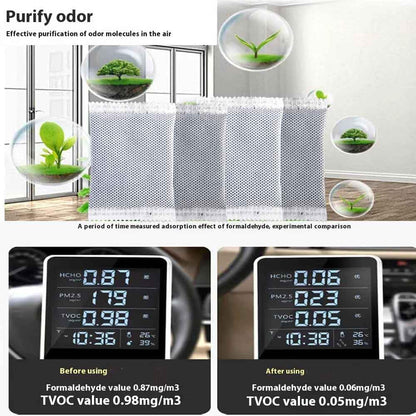 50Pack Natural Activated Charcoal Odor Absorber Air Purifying Bag for Home or Shoe Odor Eliminator; Car Air Freshener;Drawer Deodorizers; 5g/Pack Natural Air Freshener for Home,Car,Closet,Pets