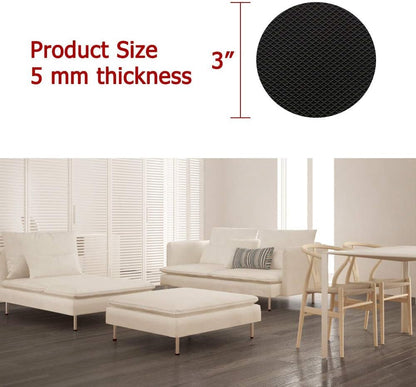 Yelanon Non Slip Furniture Pads -56 pcs（1+2）” Furniture Grippers, Non Skid Furniture Legs,Self Adhesive Rubber Furniture Feet, Anti Slide Furniture Hardwood Floor Protector for Keep Couch Stoppers