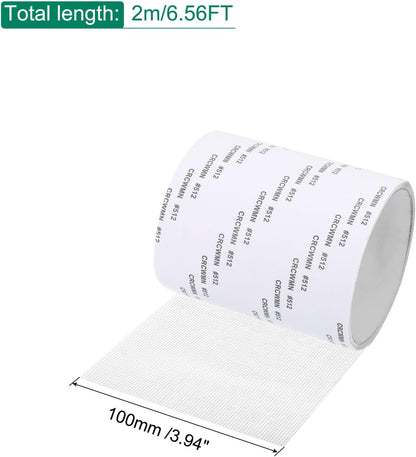 uxcell Window Screen Repair Tape, 3.94in x 6.56FT(79IN) Gray Screen Repair Kit, Fiberglass Screen Tape Mesh Repair Adhesive Screen Patch Repair Kit for Window or Doors Screen Repair