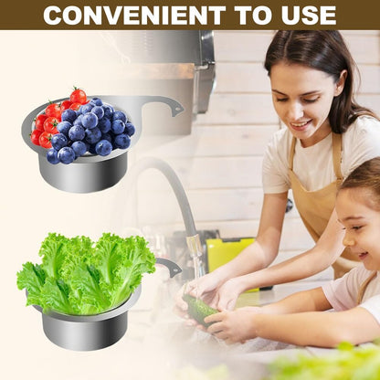 Stainless Steel Swan Sink Strainer Basket, 2025 New Multifunctional Kitchen Draining Basket for Sinkt, Corner Sink Strainer Baskets for Kitchen Fruit Vegetable (1pcs)