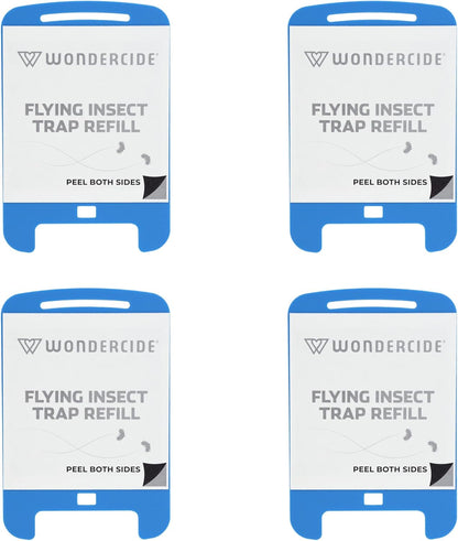 Wondercide - Flying Insect and Fly Trap - Indoor Bug Catcher for Fruit and House Flies, Gnats, Moths, and Mosquitoes - Starter Kit for Home and Kitchen - 1 Plug-in Light and 1 Cartridge