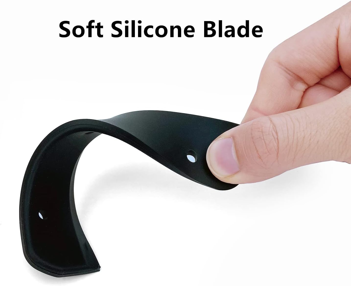 Super Flexible Silicone Squeegee, Auto Water Blade, Water Wiper, Shower Squeegee, 5.9'' Blade and 7.5'' Long Handle, for Car Windshield, Window, Mirror, Glass Door