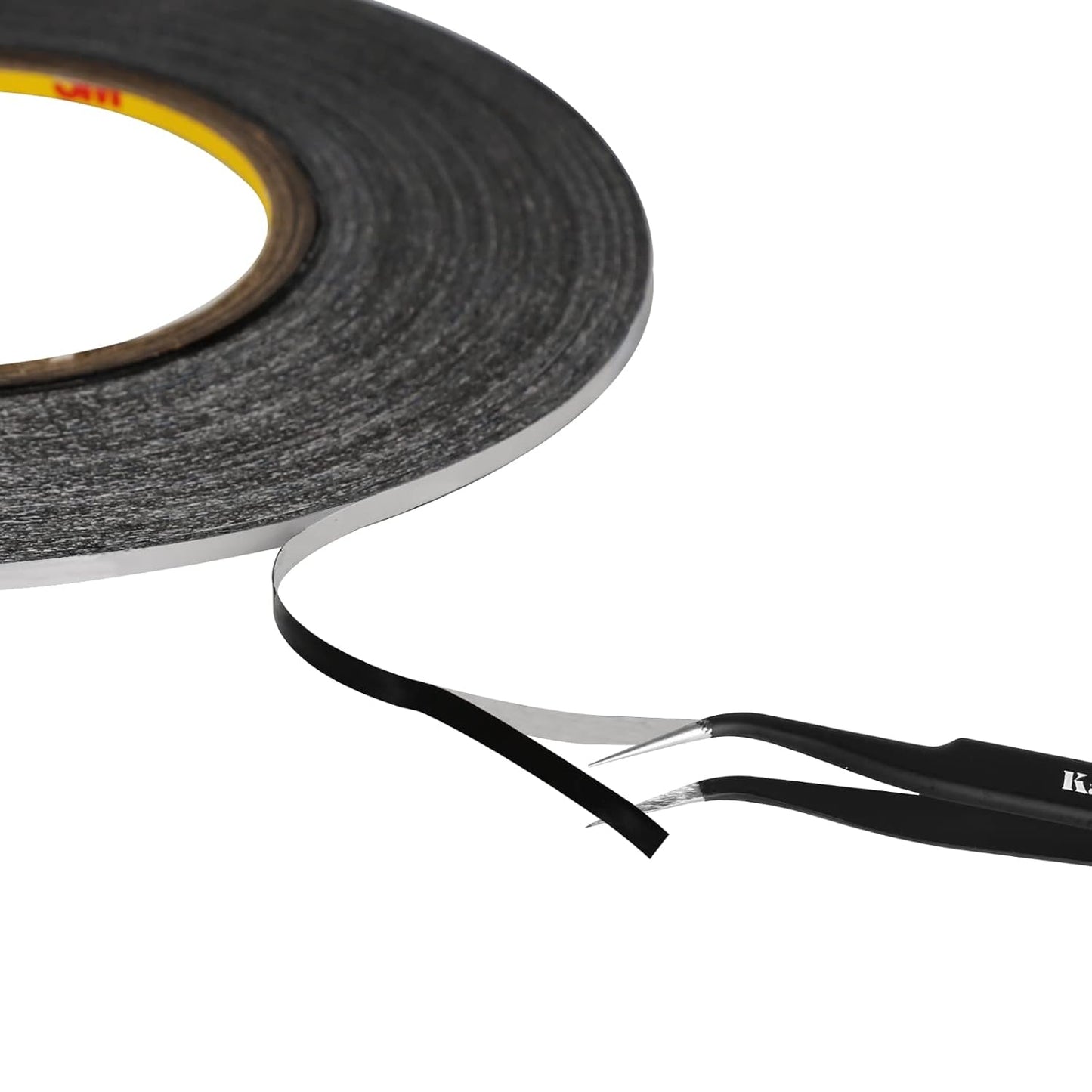 Kaisiking 2mm LCD Repair Tape for Phone Screen, Adhesive Tape with 1 Tweezers for Cell Phone, iPad, Tablets, Laptops, Camera