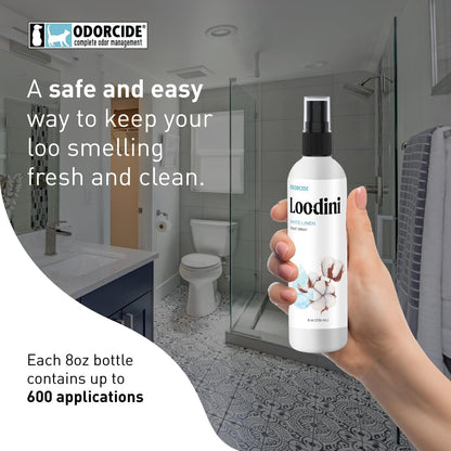 Odorcide Loo-Dini Lavender Vanilla 8oz Toilet Spray & Bathroom Spray – Use This Bathroom Spray Odor Eliminator Before You Go – Poop Spray For Toilet and Bathroom Air Freshener & Bathroom Deodorizer