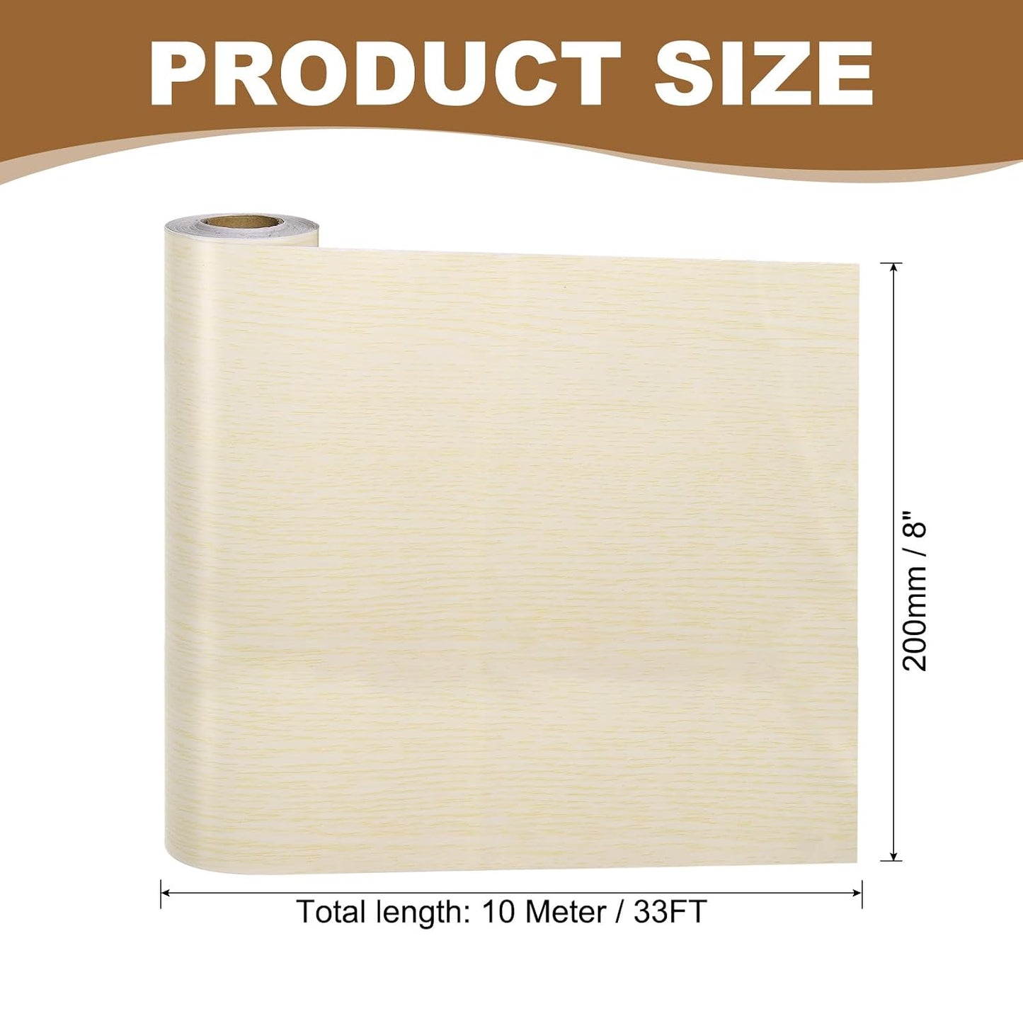 PATIKIL Self Adhesive Wood Grain Repair Tape 33'x 3", Multi-Use Realistic Wood Grain Repair Patch for Furniture Floor Door Table Chair Windows Handicraft DIY, Yellow Teak