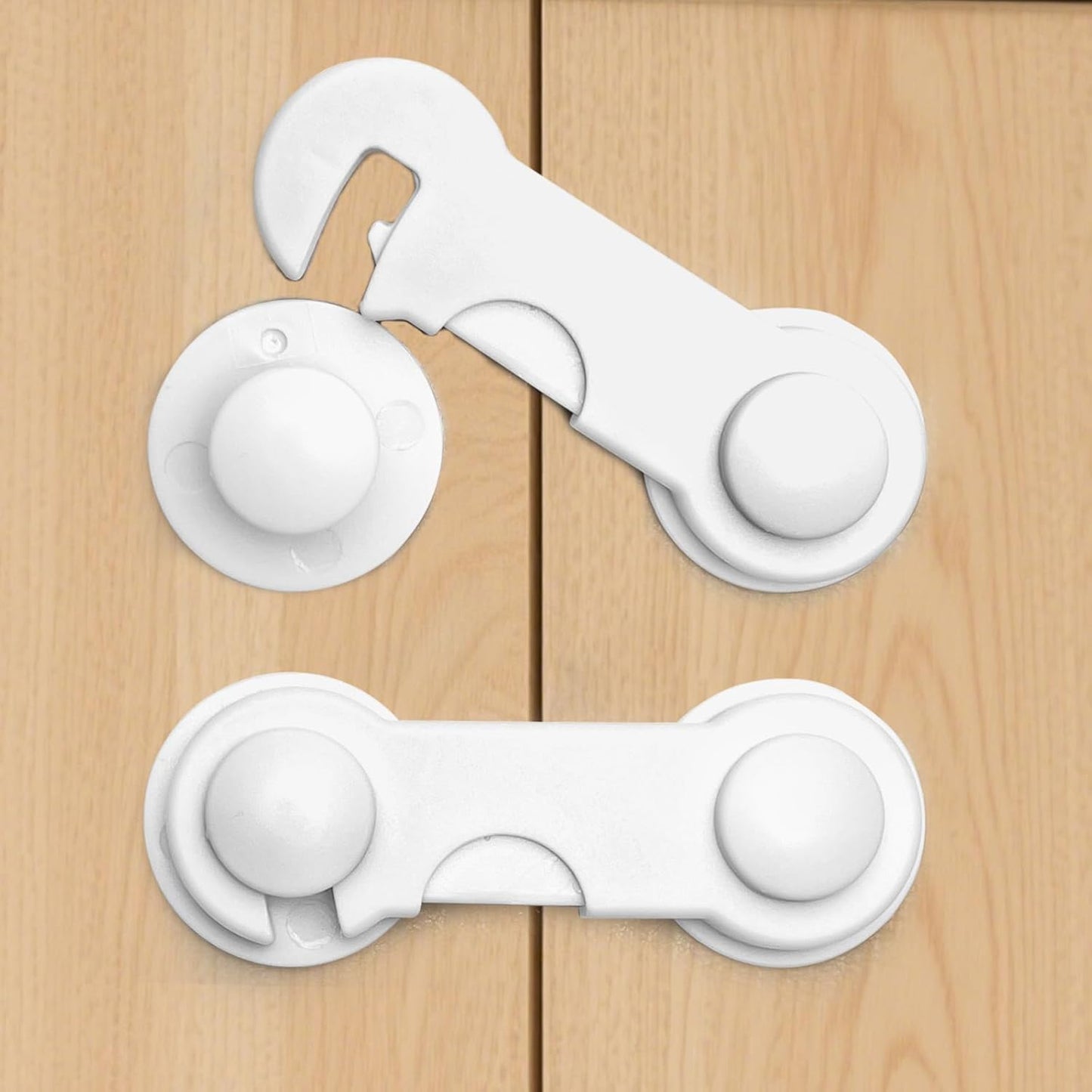 Cabinet Locks - Easy to Install, No Tools or Drill Needed - 4 Pack Child Safety Cabinet Locks for Baby Proofing Furniture, Kitchen, Ovens, Toilet Seats