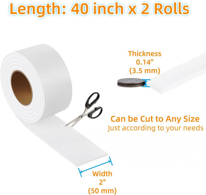 Furnigear Felt Strips with Adhesive Backing Heavy Duty Cuttable Felt Tape Roll Furniture Pads for Chair Legs - Protecting Hardwood Floors, Chair Wall Protector (Black, 80 x 0.5 x 0.14 Inch)