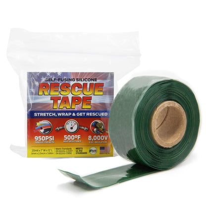 Bond It Rescue Tape, Self-Fusing Silicone for Emergency Plumbing, Pipe & Hose Repair, Electrical Insulation, Waterproof, 950 PSI, Made in USA, 1" x 12', Red