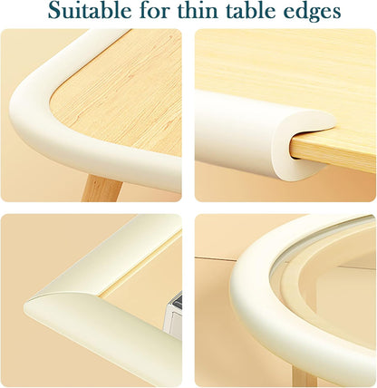 U Shape Foam Table Edge Protector for Baby,6.5 Ft/2m,Milky White | Foam Baby Proofing Safety Bumper Guard Strip, Corner Protectors For Kids, Suitable For Furniture Fireplace Desk