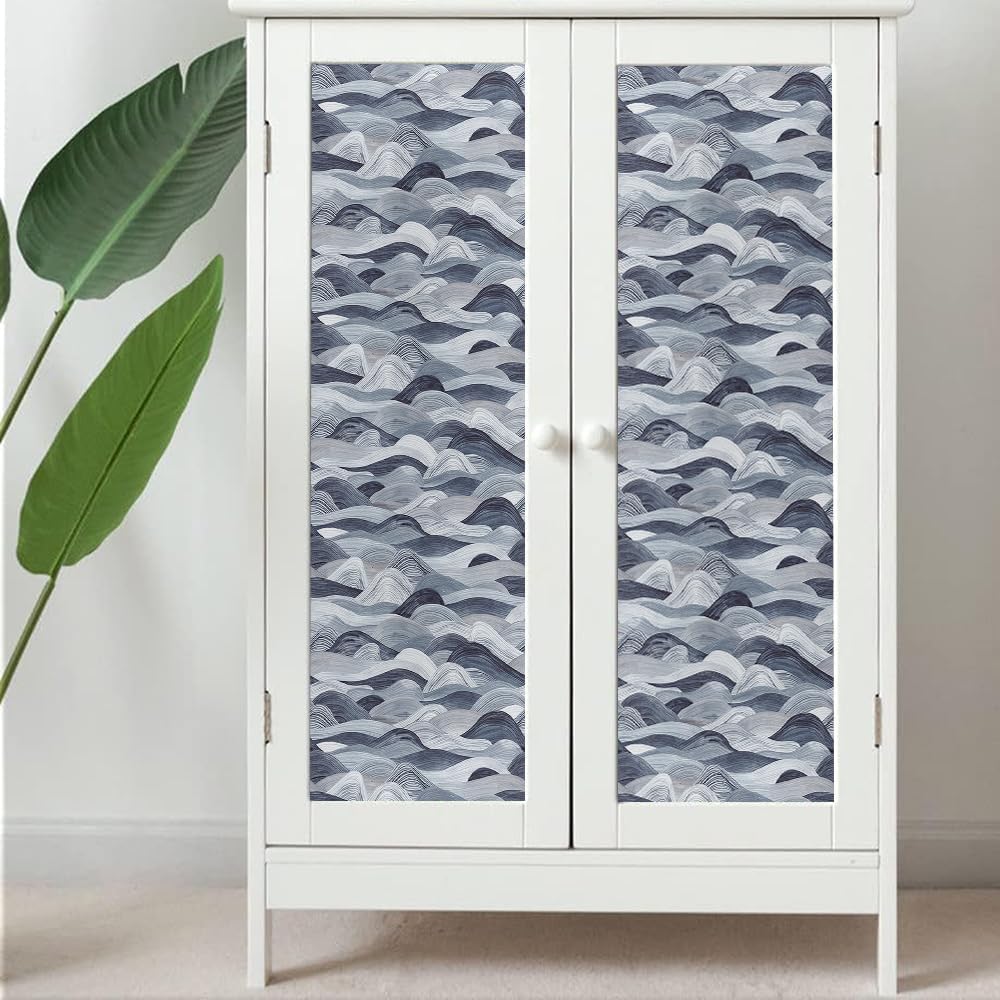 MuralPeel Dark Grey White Poppies Peony Floral Vintage Peel and Stick Wallpaper Self Adhesive Removable Easy Peel Off Stick on Wall Paper for Bedroom Cabinet Renter