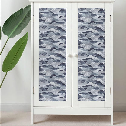 MuralPeel Dark Grey White Poppies Peony Floral Vintage Peel and Stick Wallpaper Self Adhesive Removable Easy Peel Off Stick on Wall Paper for Bedroom Cabinet Renter