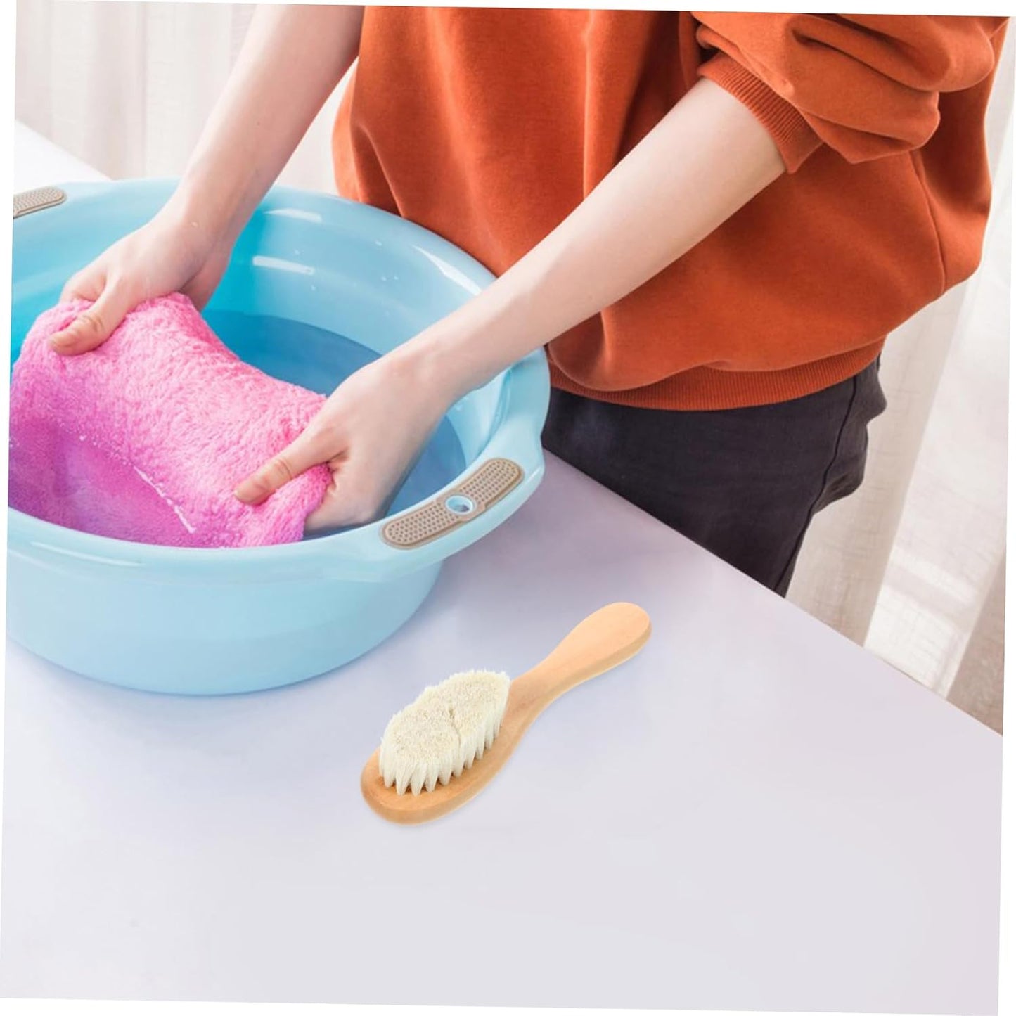 Mobestech Furniture Brush Ink Remover from Clothes Laundry Scrub Brush Soft Bristle Laundry