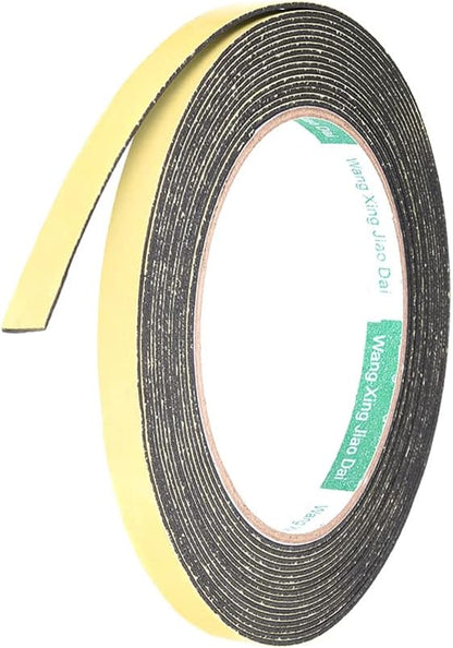 uxcell Sealing Foam Tape 5mm Wide 3mm Thick 4m/13ft Long, Self Adhesive Weather Strip for Window Door Insulation, Pack of 2
