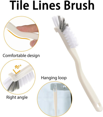 Kitchen Scrub Brush, Angle Cleaning Brush Right Angle Scrub Brushes Cleaning Dish Scrub Brushes for Sink Household Dish Edge Corners Small Space Crevice Cleaning with Stiff Bristles