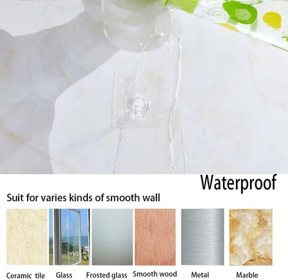 Hawsam 8PCS Clear Adhesive Sticky Wall Hooks,No Drilling Strong Waterproof Sticker Hanger for Kitchen, Shower and Bathroom 20kg/44lb. (Max Loading)
