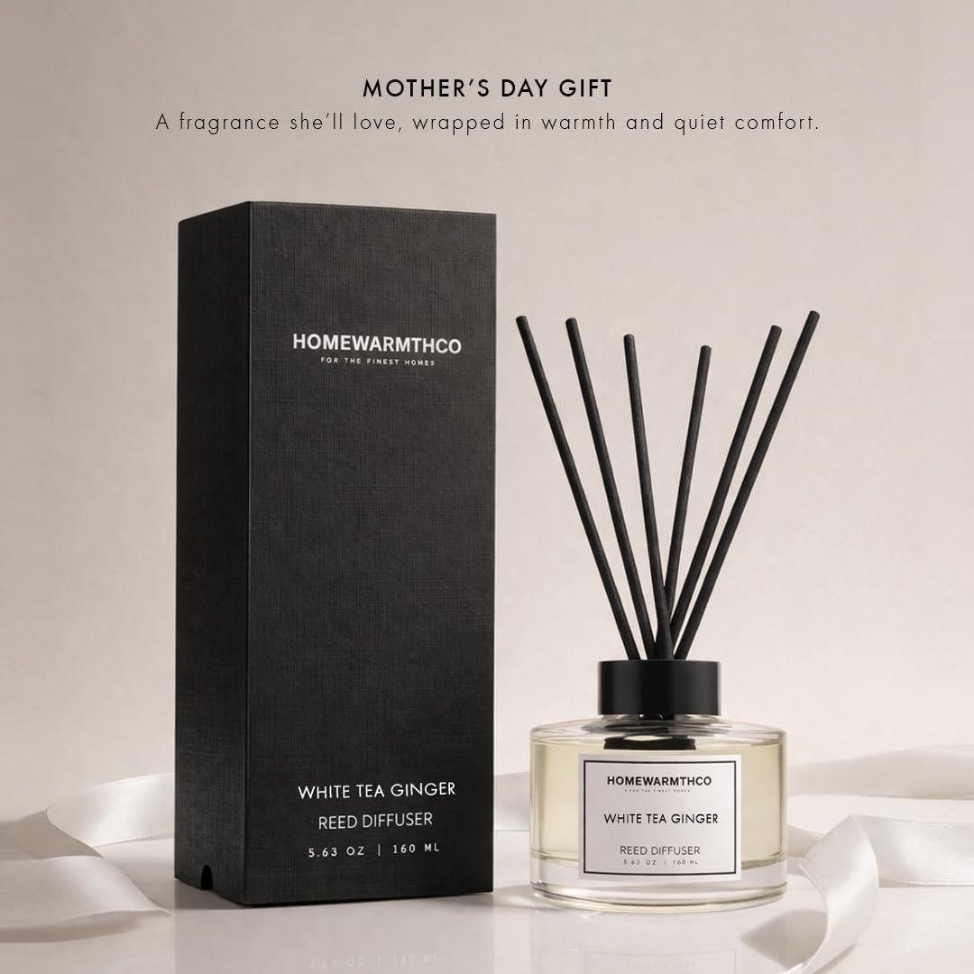 Clean Linen Reed Diffuser Set - Luxury Fragrance Reed Diffusers for Home. Office, Bathroom, Kitchen and Home Decor - Long-Lasting Scent with Non-Toxic Oils (5.63 oz, 160ml)