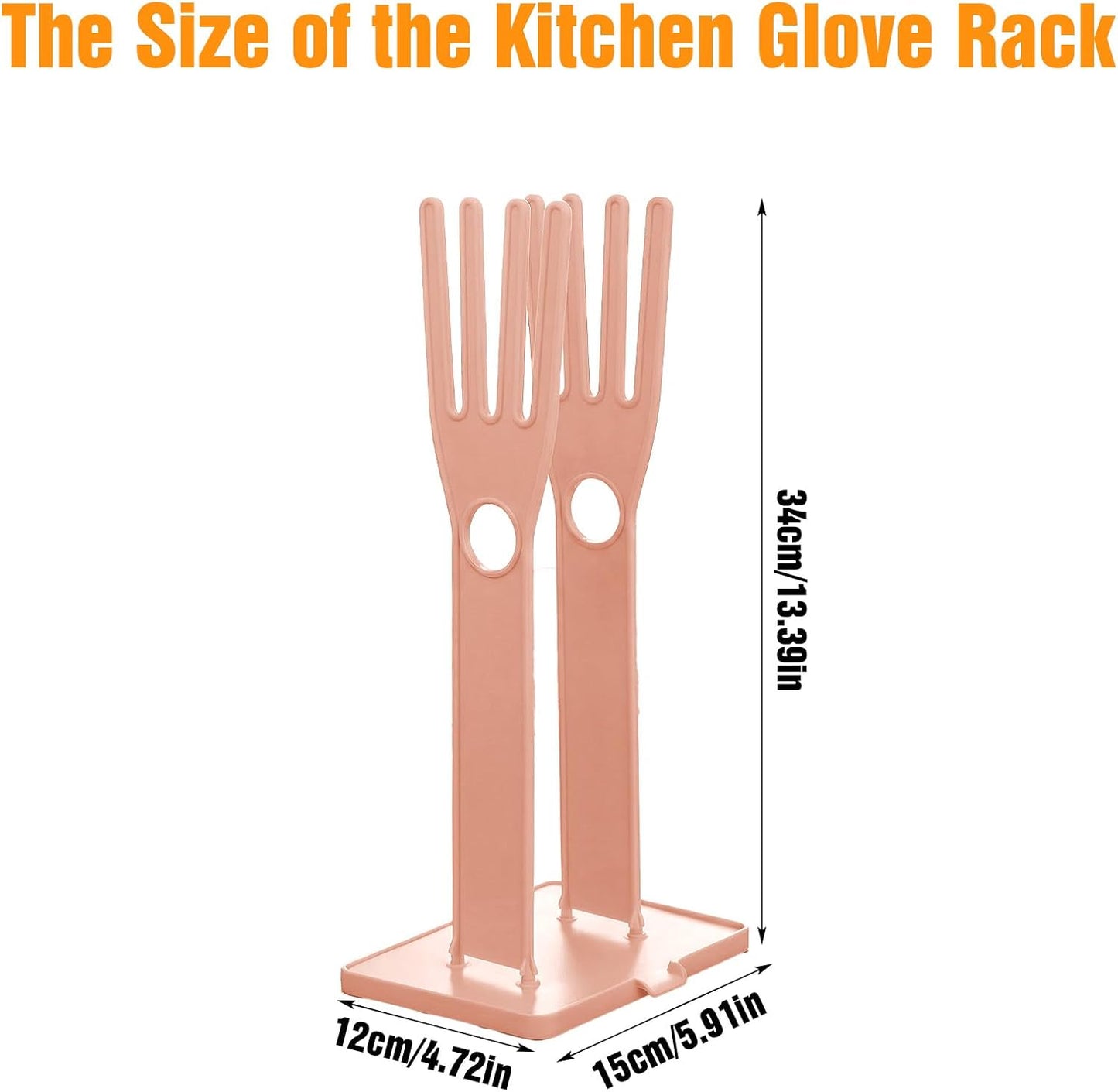 JJUNW 1 Pc Kitchen Gloves Holder, Dish Glove Holder Reusable Plastic Glove Drying Rack, Vertical Pink Rubber Glover Drying Dryer Rack for Dish Gloves Rags Sponge Kitchen Organizer