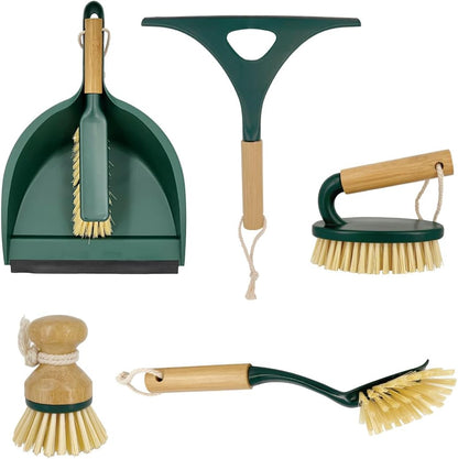 Pine-Sol Scrub Brush Set - Long Handle Cleaning Brushes with Heavy Duty Bristles and Comfort Grip - Scrubbers for Kitchen, Household, and Dishwashing, 2 Pieces