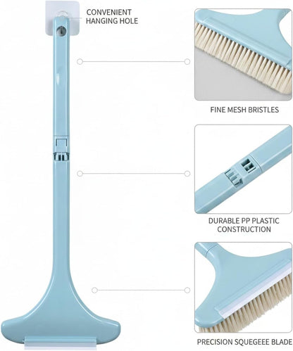 Versatile Double-Sided Screen & Glass Cleaning Brush, Multipurpose Mesh Tool for Fixed Windows, Durable PP Plastic