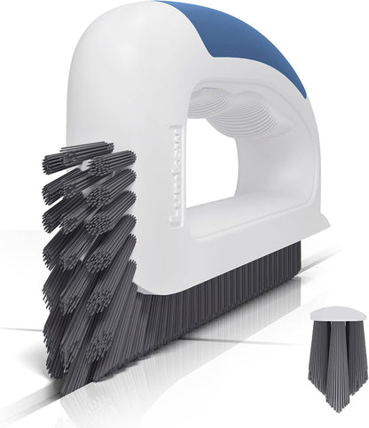 Lumkew Grout Cleaner Brush for Floors Tile Corner, V Shape Stiff Scrubber Cleaning Bathroom Shower, Blue,1 Pcs