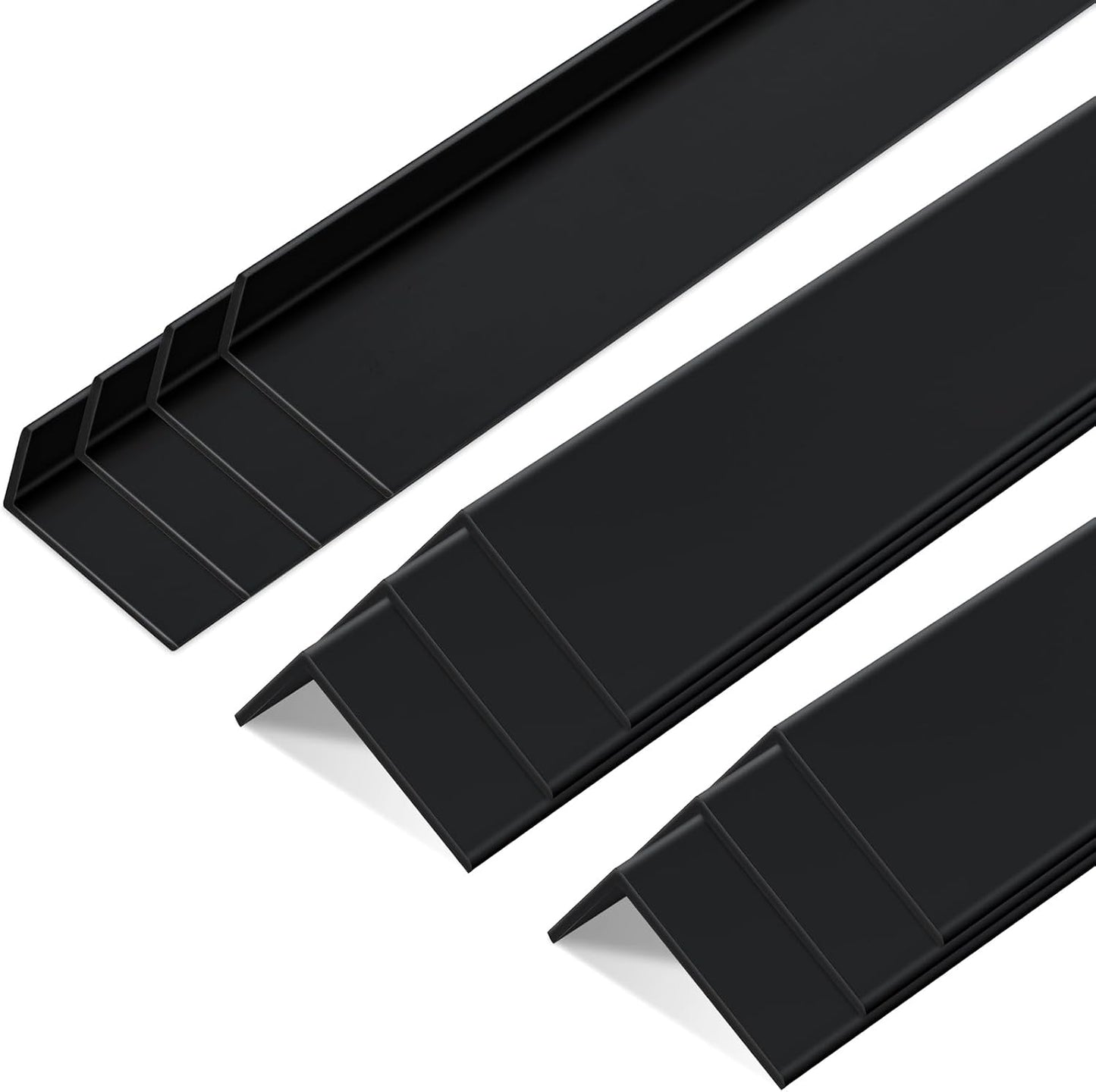 Sasylvia 10 Pcs Wall Corner Protector Guards, Vinyl 3/4 x 48 Inches Corner Trim Molding, Avoid Scratching Scuffs, Ease Install and Cleaning for Door Countertop Furniture Cabinet Protection, Clear
