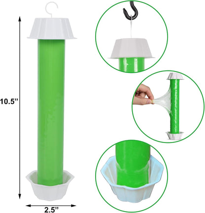 Fly Stick Sticky Fly Traps for Indoors Outdoor 12pk, Sticky Hanging Fly Stick, Flying Insect Trap, wasp Trap（Fluorescent Strip Yellow）