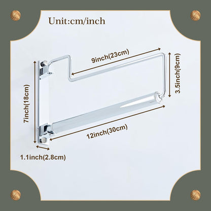 NEWRAIN Folding Wall Mounted Clothes Hanger Rack Clothes Hook Solid Brass with Swing Arm Holder Clothing Hanging System Closet Storage Organizer Heavy Duty Drying Rack Wall Mount,Brushed Gold