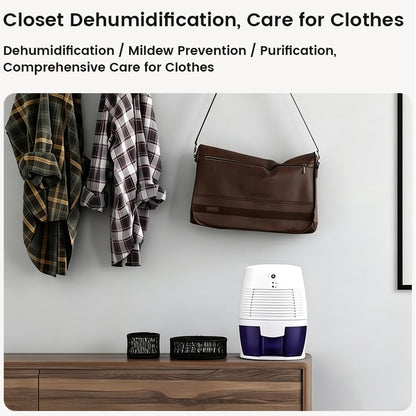 Small Dehumidifier for Home, 17oz Compact Water Tank, Mini Dehumidifier with Auto Shut off for Bathroom Basement Closet Garage RV
