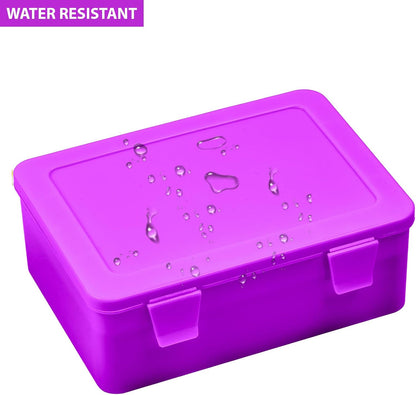 Battery Organizer Storage Box, Garage Case Holder for 24* AA, 30* AAA Batteries (Bag Not Include Batteries Pack) (white)