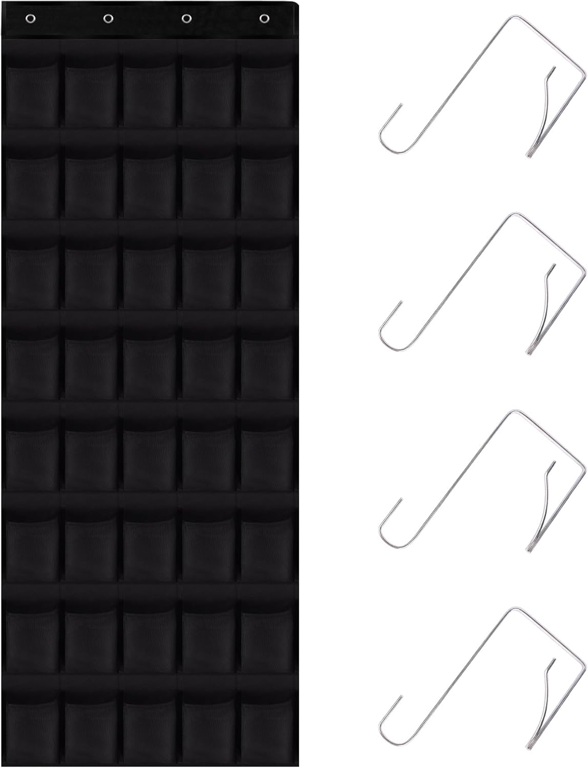 35Large Pockets Over The Door Shoe Organizer, Mesh Pockets Shoe Holder Rack, Capacity Shoe Hanging Storage，door shoe rack With 4 Metal Hook.