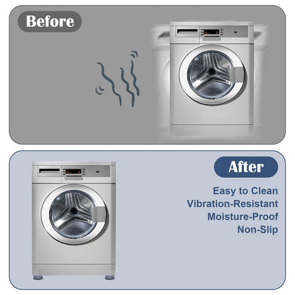 Washer Anti Vibration Pads, 4 Pcs Anti Vibration Pads for Washing Machine and Dryer - Reduce Noise, Stop Moving Shaking Walking, Rubber Feet Stabilizer, Universal Size