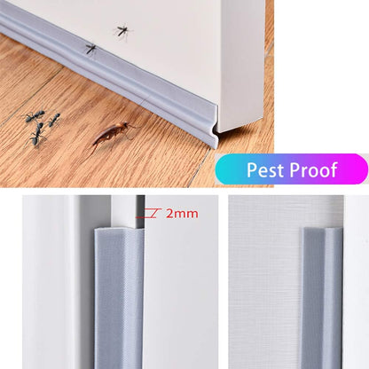 26 Feet Window Draft Stopper Foam Seal Strip Self Adhesive, Window Insulation and Door Side Weather Stripping Soundproof, Door Bottom Sweep Noise Gap Blocker (White)