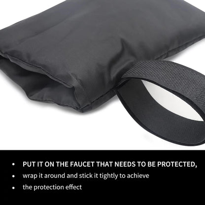 2 pcs Faucet Cover for Winter, Upgraded Thicken Outdoor Faucet Cover for Freeze Protection, Outside Garden Faucet Socks of 5.9" W x 7.8" H, Black