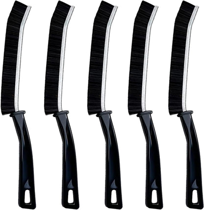 Hard Bristle Crevice Cleaning Brush.Multi-Purpose New Cleaning Brush Tool, Black Bristles with Ergonomic Grip Bathroom Gap Brush, Home, Kitchen, Bathroom, Faucets, Toilet,Window, Vehicle, (4)