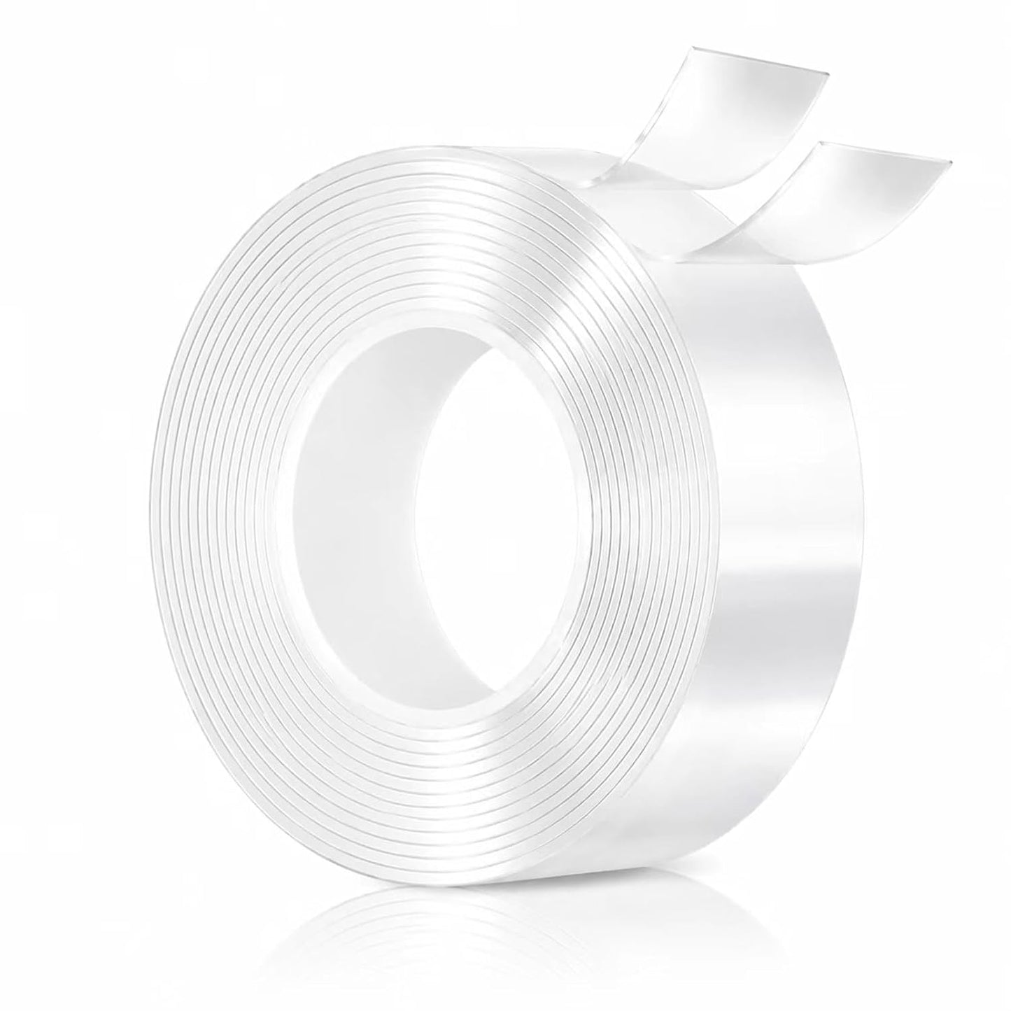 Nano Tape Double Sided Heavy Duty 1/2''×10Ft Removable Washable No Residue | Clear Adhesive Tape Multipurpose Mounting Tape for Wall, Carpet, Pictures, Home Decor, Office & DIY